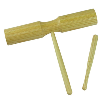 Drumfire DFP-TB4-NGL Double-Ended Tone Block with Wooden Beater & Holder, 20cm