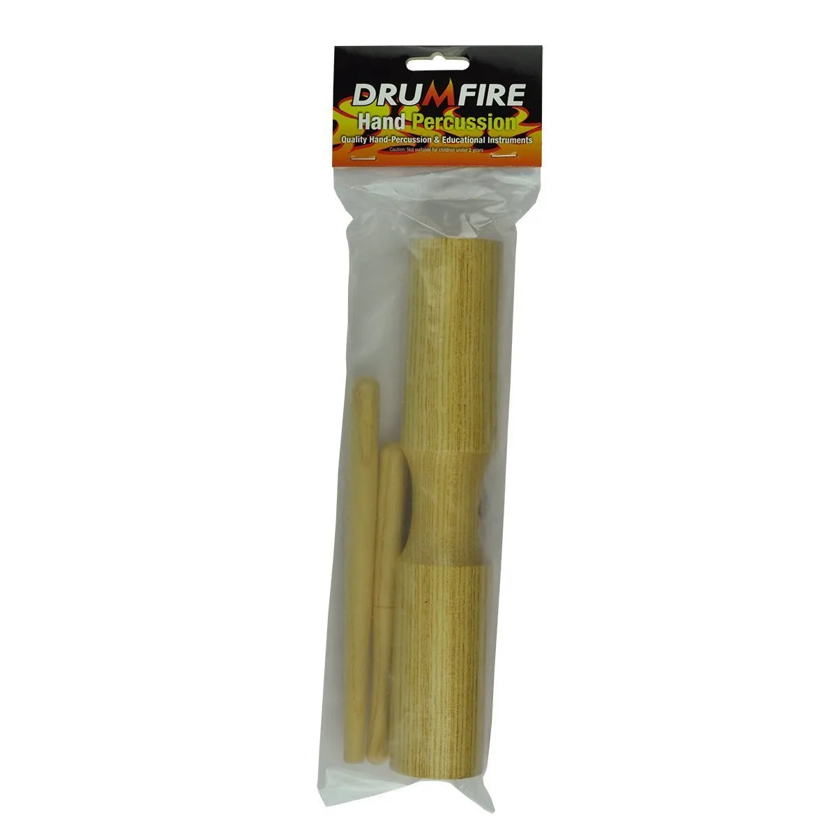 Drumfire DFP-TB5-NGL Double-Ended Tone Block with Wooden Beater & Holder, 25cm — view 2