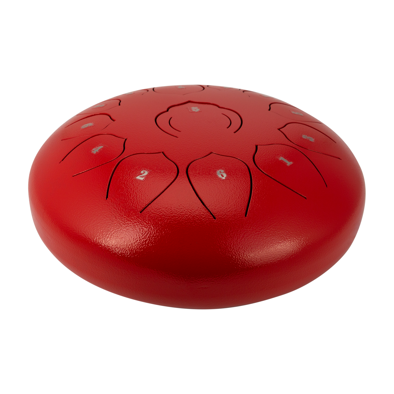 Drumfire 12" 13 Note Tongue Drum with Case - Red
