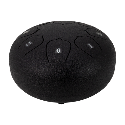 Drumfire 8" 8 Note Tongue Drum with Case - Black