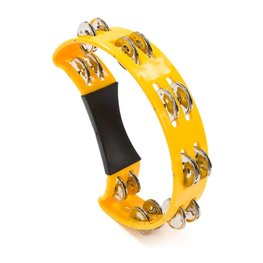 Drumfire DFP-TP1-YEL Half Moon ABS Tambourine Single Row Jingles Yellow