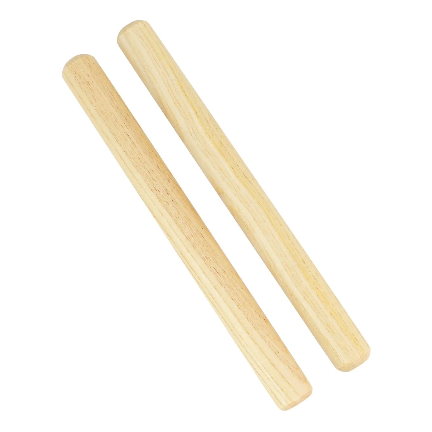 Drumfire DFP-WC77-NGL Wood Claves Set - Natural Gloss, Thicker Hardwood, 2 Pieces