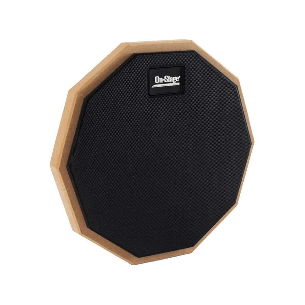 On Stage 8" Hexagonal Drum Practice Pad - Grey Rubber Surface with M6 Mount — view 2