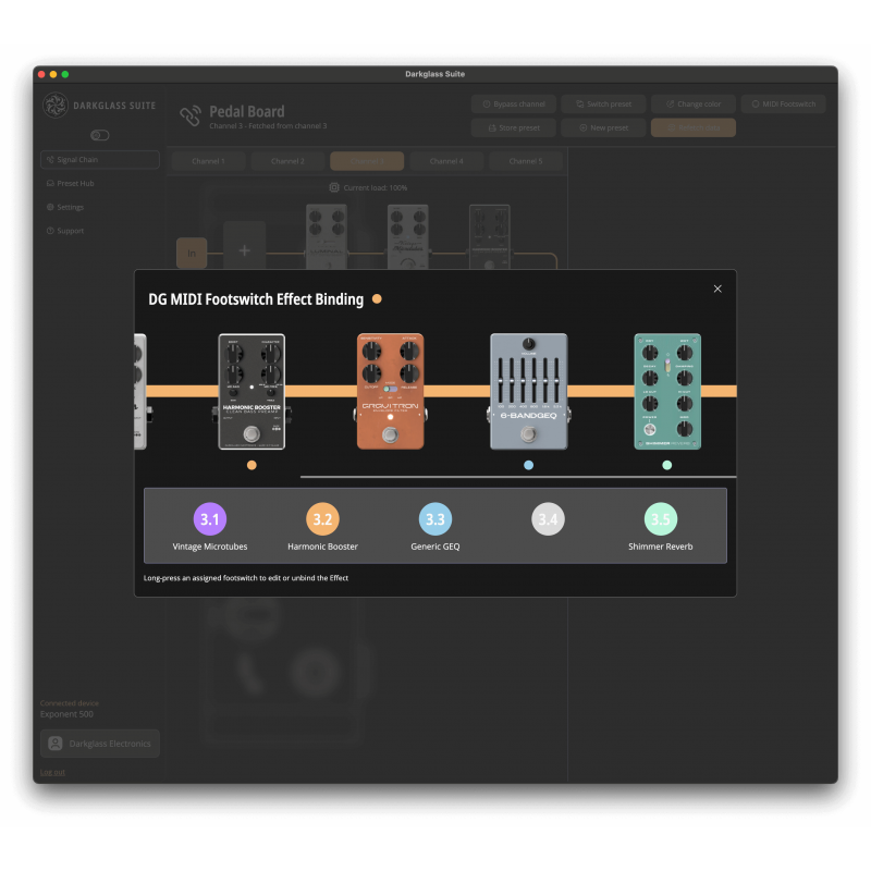 Darkglass DGMF MIDI Footswitch with Customizable Commands and Flexible Power Options — view 3