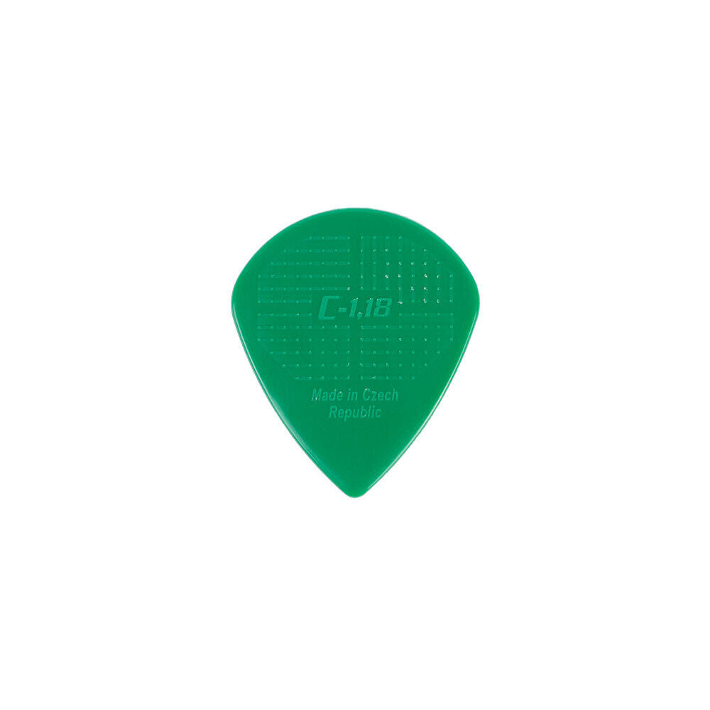 Janicek D-Grip Jazz-C Series Dark Green Guitar Picks 1.18mm - 36 Pack — view 2