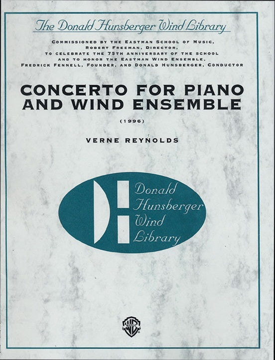 Concerto For Piano And Wind Ens 1966 Concert Band Gr 6 Score