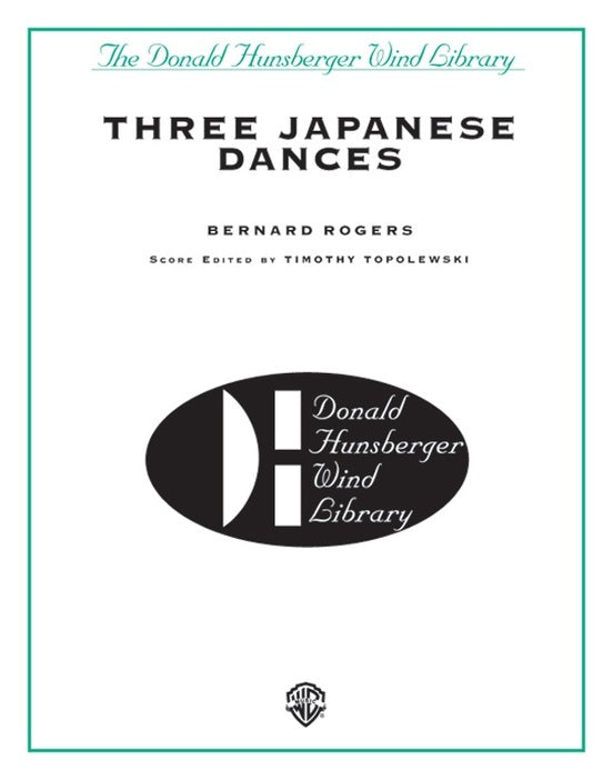 Three Japanese Dances Concert Band Sheet Music Grade 5