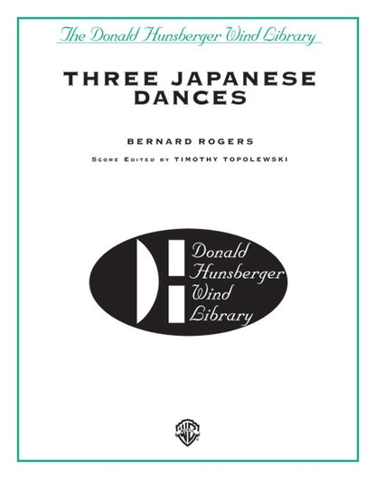Three Japanese Dances Concert Band Sheet Music Grade 5