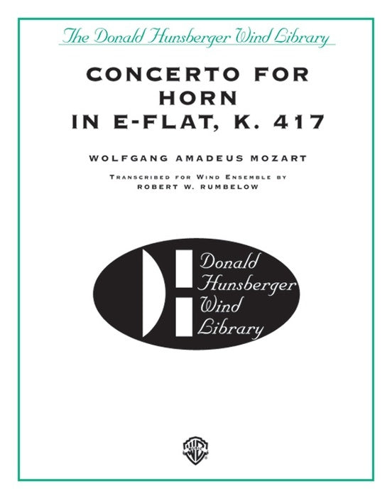 Concerto For Horn In E-Flat K 417 Concert Band Gr 5.5