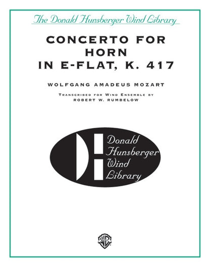 Concerto For Horn In E-Flat K 417 Concert Band Gr 5.5