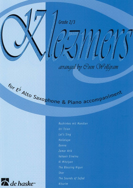 Klezmers Alto Saxophone With Piano Accomp (Softcover Book)