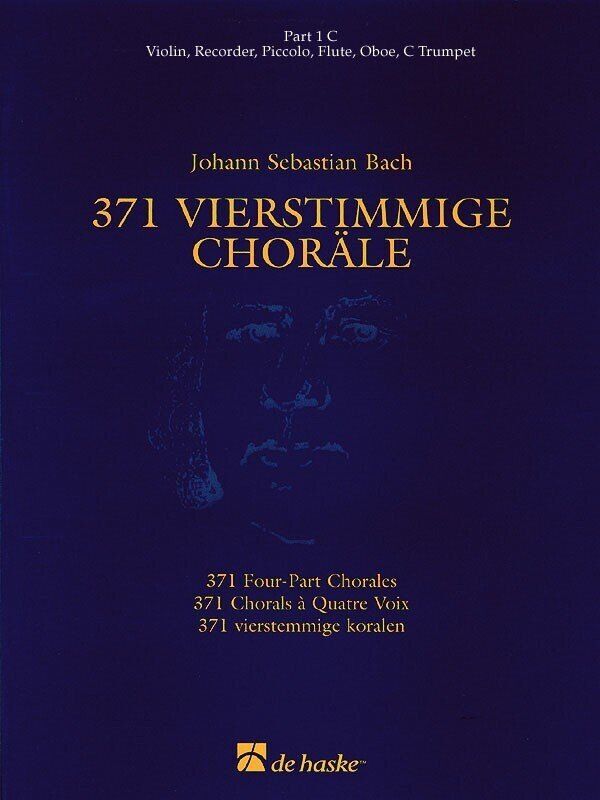 371 Four-Part Chorales Part 1 C Treble Clef by J.S. Bach - De Haske Publications - 76 Pages - All Instruments