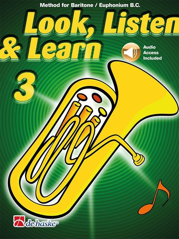 Look Listen & Learn 3 Baritone/Euphonium B.C. Method Book with Online Audio Access