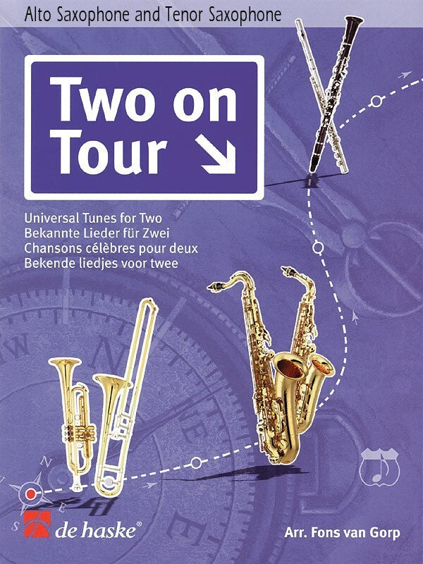Two On Tour Alto / Tenor Saxophone Duets Book/CD Book