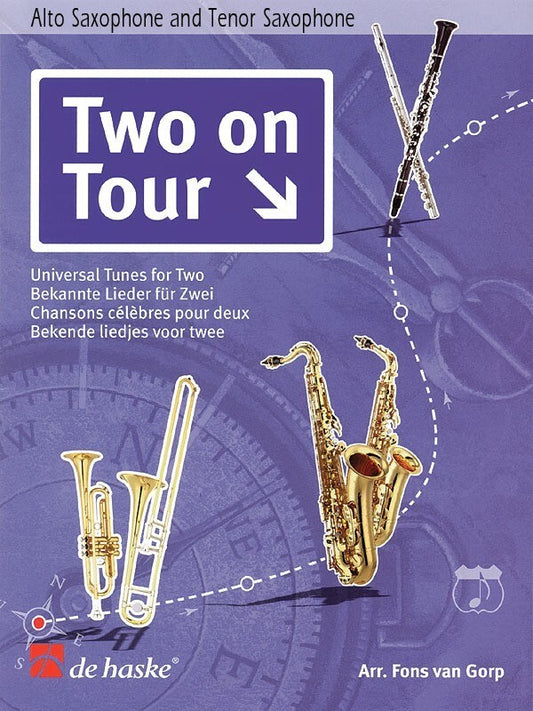 Two On Tour Alto / Tenor Saxophone Duets Book/CD Book