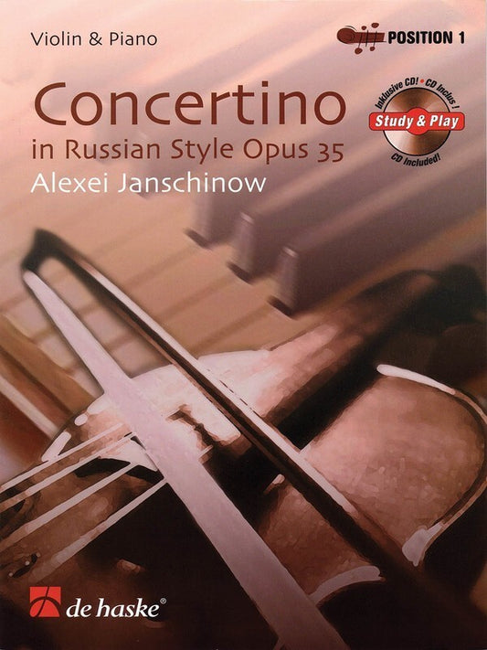 Concertino In Russian Style Op 35 Violin Softcover Book/CD