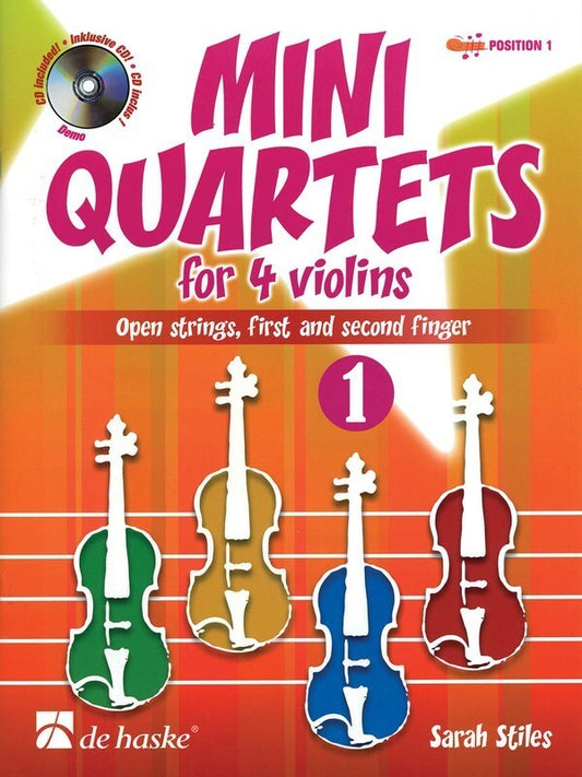 Mini Quartets For 4 Violins Book/CD V1 (Softcover Book/CD)