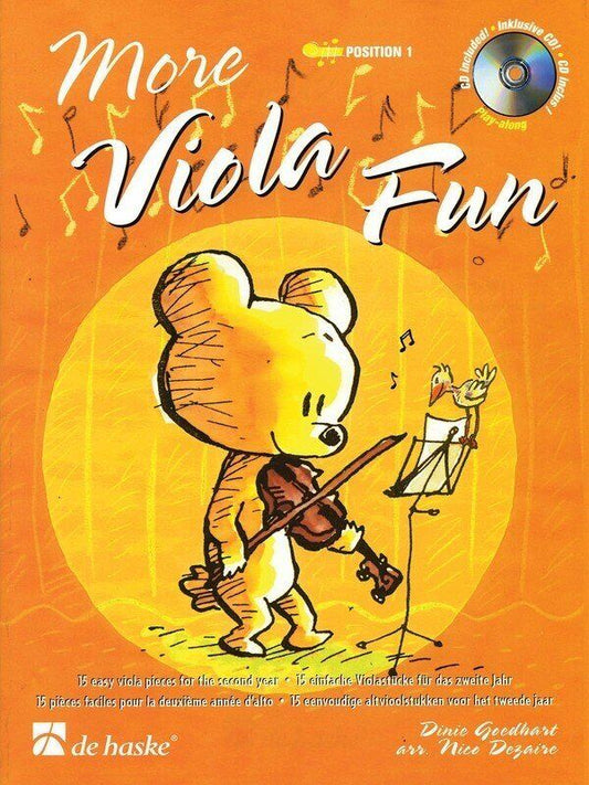 More Viola Fun BK/CD by Dinie Goedhart & Nico Dezaire, 24 Pages, De Haske Play-Along Book, Easy Viola Pieces for 2nd Year Students