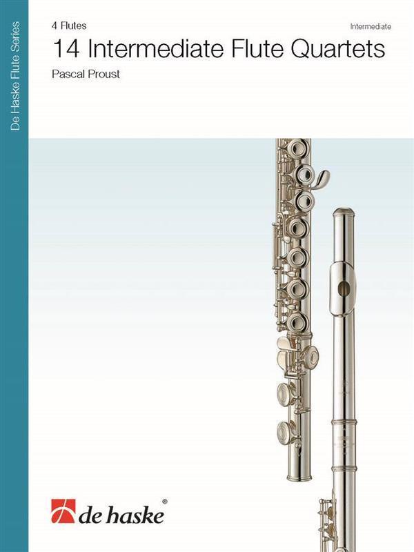 14 Intermediate Flute Quartets (Music Score/Parts) Book