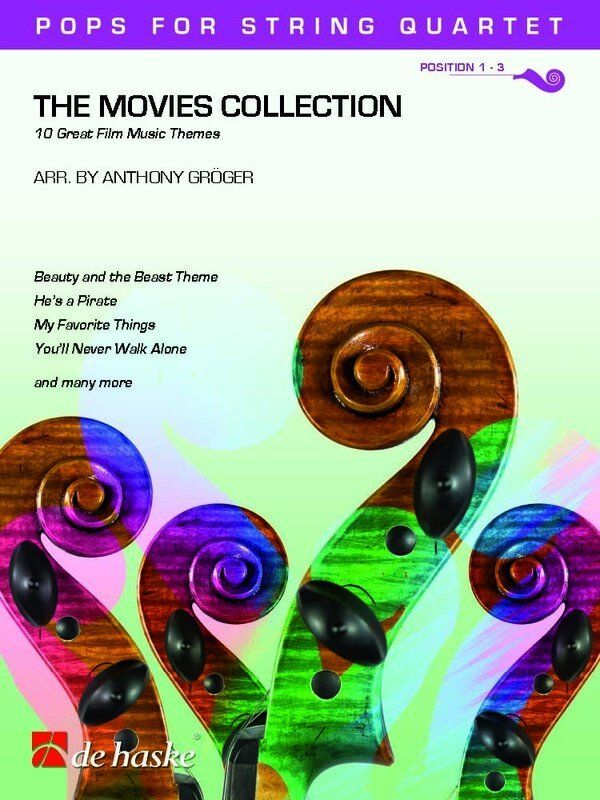 The Movies Collection String Quartet by Anthony Groger - De Haske Publications, Cello & Viola, 36 Pages, Pops for String Quartet Series
