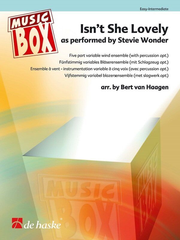 Isn't She Lovely - 5 Part Flexible Wind Ensemble with Percussion