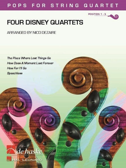 Four Disney Quartets for String Quartet by Nico Dezaire, De Haske Publications, Cello & Viola Instruments