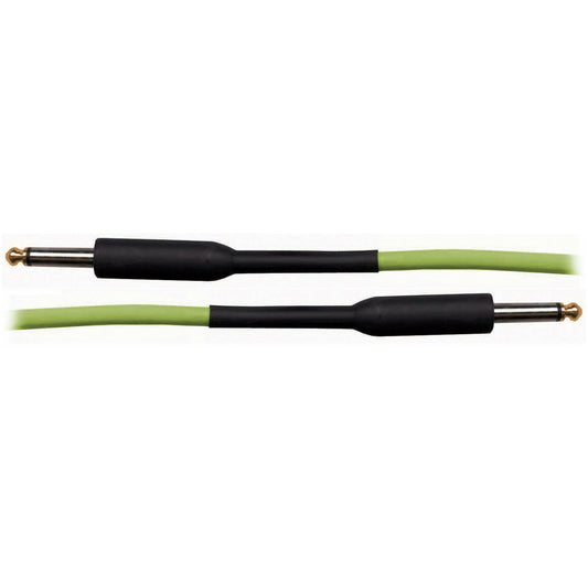 AUSTRALASIAN 10 Foot Guitar Lead / Instrument Cable Green with Gold Tips