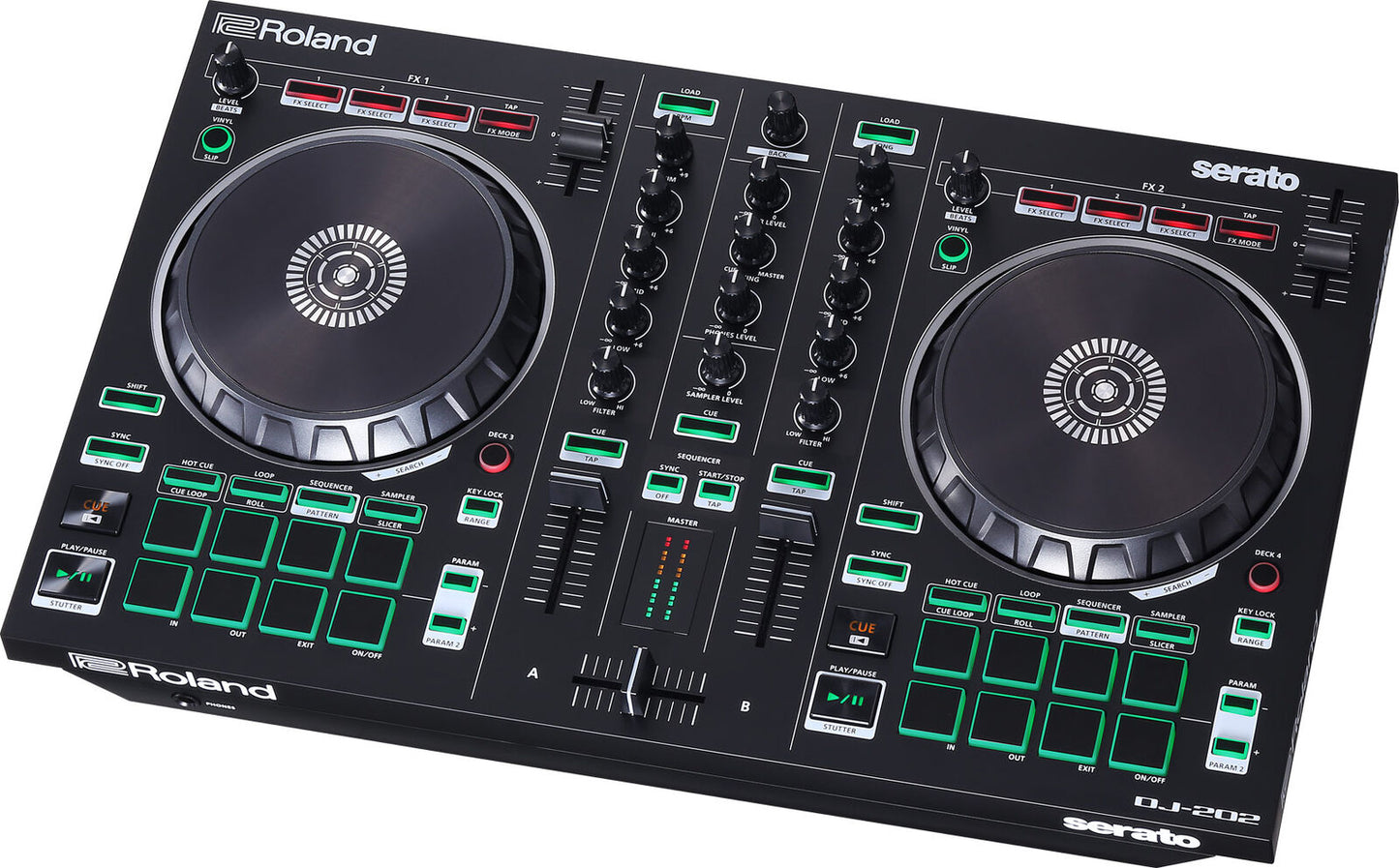ROLAND DJ-202 Serato DJ Lite Controller - Compact Design, Professional Features, Rugged Portability — view 6