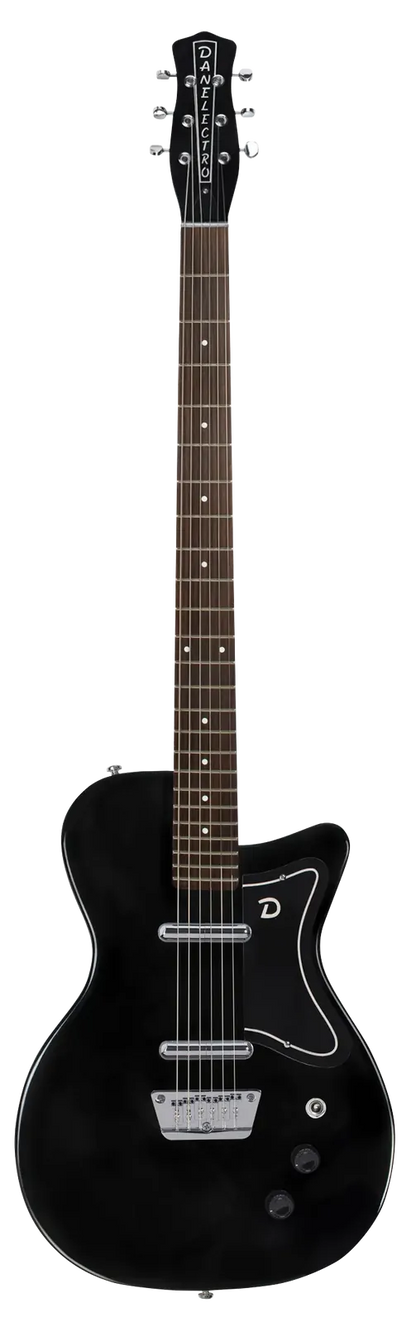 Dan Electro Danelectro '56 Baritone Electric Guitar - Black with High-Output Lipstick Pickups — view 2