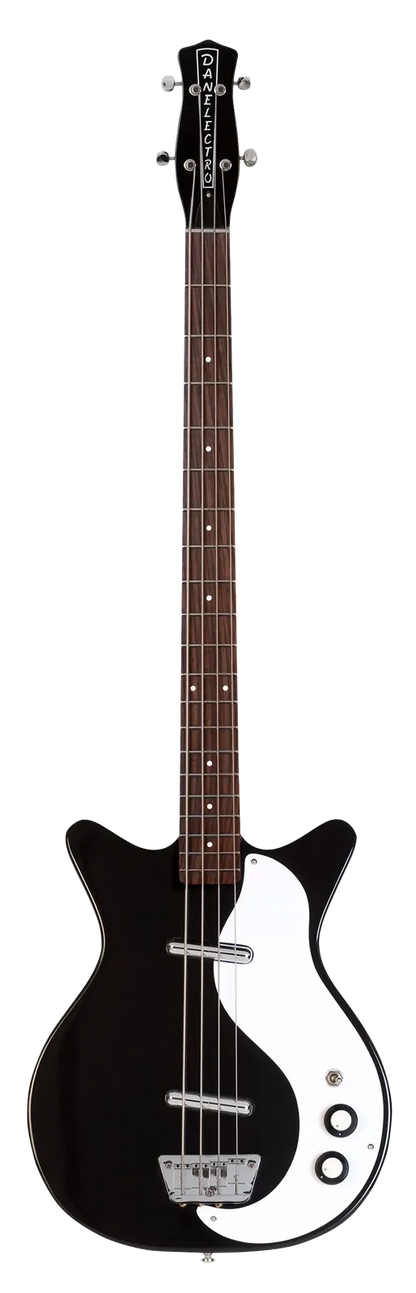 Dan Electro Danelectro 59' DC Long Scale Bass - Vintage Series Electric Guitar in Black — view 2