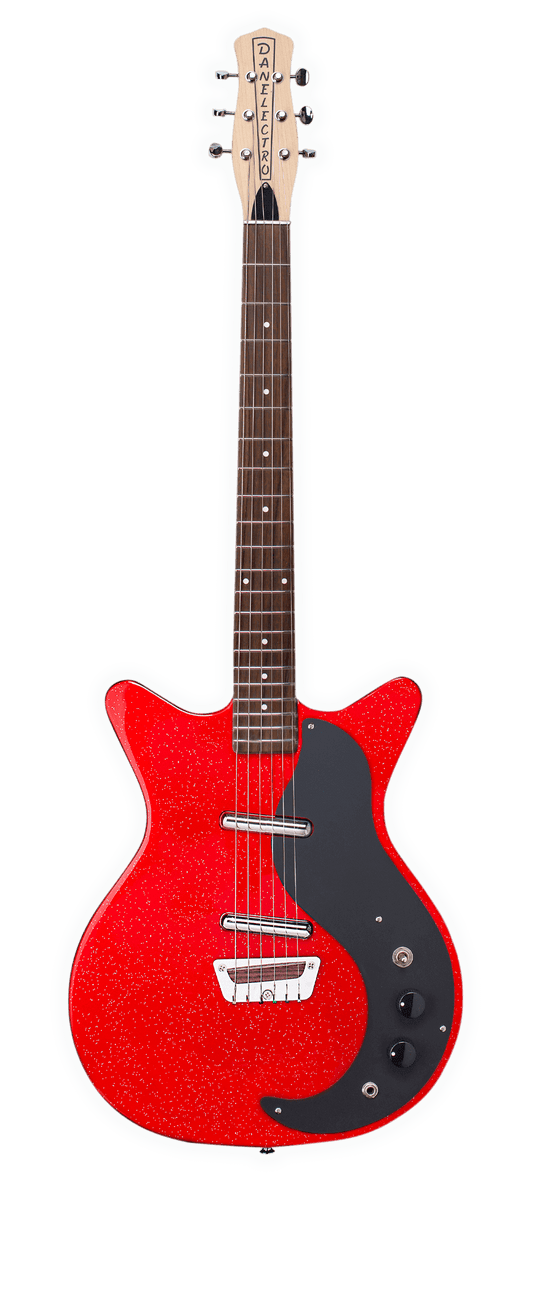 Danelectro Glitter '59 Electric Guitar Red Glitter