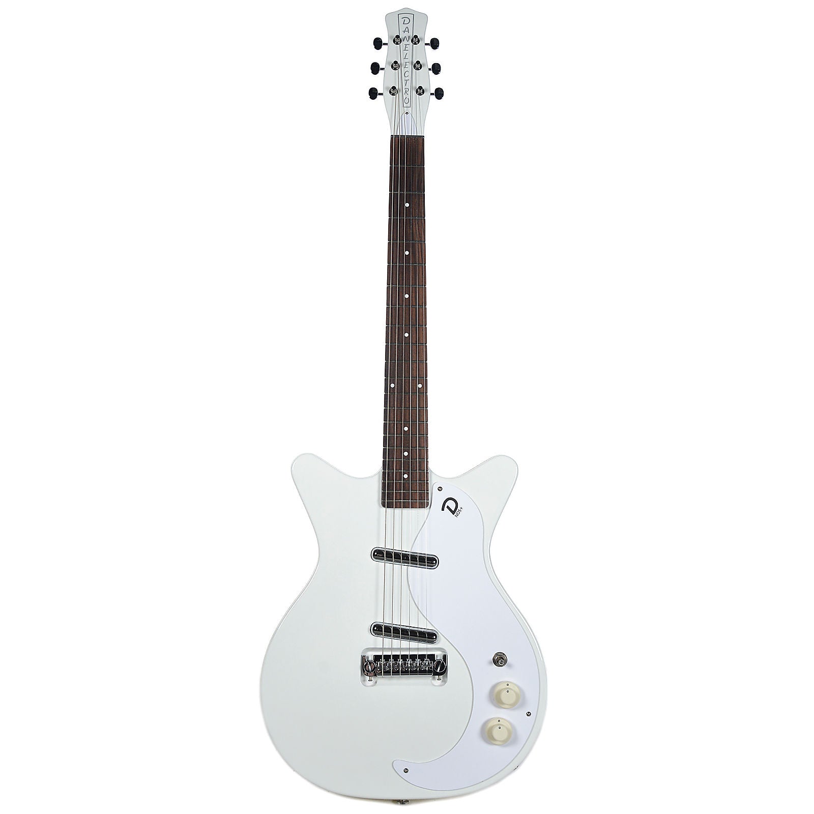 Danelectro '59M NOS + Double Cutaway Electric Guitar Aged White