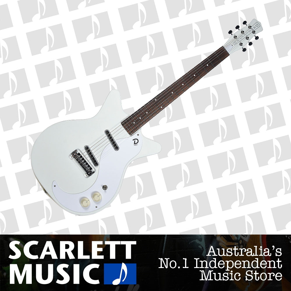 Danelectro '59M NOS + Double Cutaway Electric Guitar Aged White — view 2