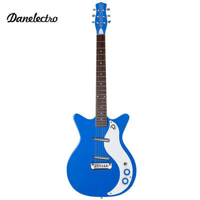 Danelectro '59M NOS + Metalflake Electric Guitar Go Go Blue
