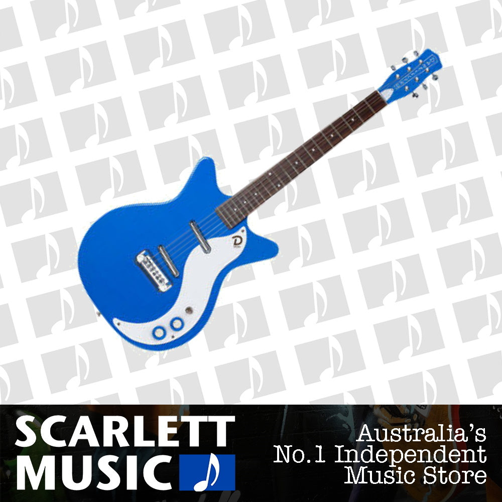 Danelectro '59M NOS + Metalflake Electric Guitar Go Go Blue — view 2