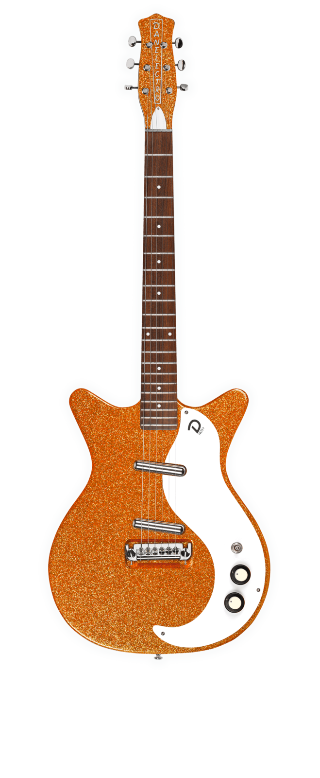 Danelectro '59M NOS+ Electric Guitar Orange Metal Flake
