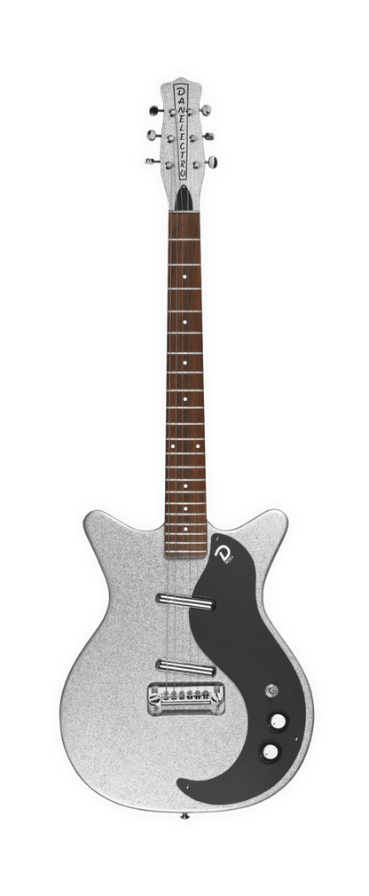 Danelectro '59M NOS + Metalflake Electric Guitar Silver Metal
