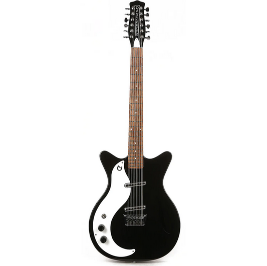 Danelectro Vintage 12 String Electric Guitar Left Handed Black