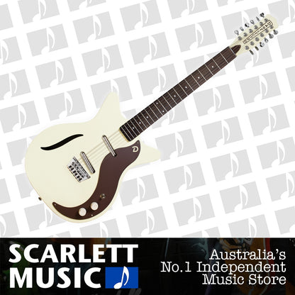 Danelectro Vintage White 12 String Electric Guitar — view 2
