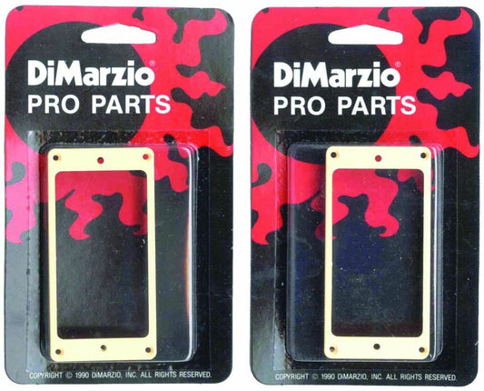 DiMarzio Pair Of Creme Humbucker Mounting Rings Neck And Bridge, Guitar