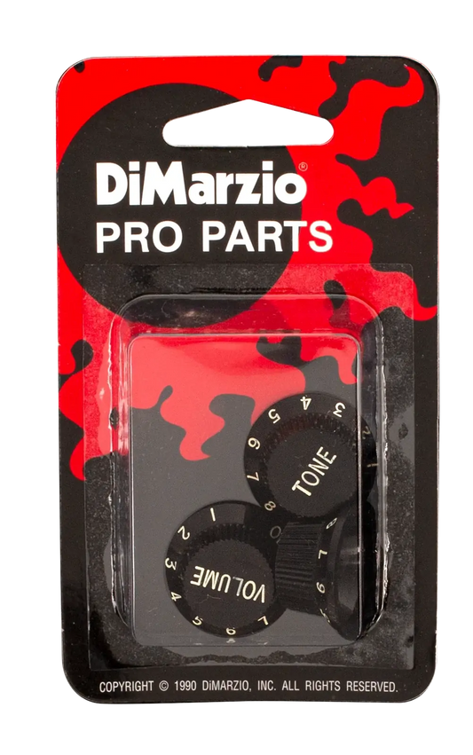 Dimarzio Control Knob Set SC Style Black - Volume & Tone Knobs