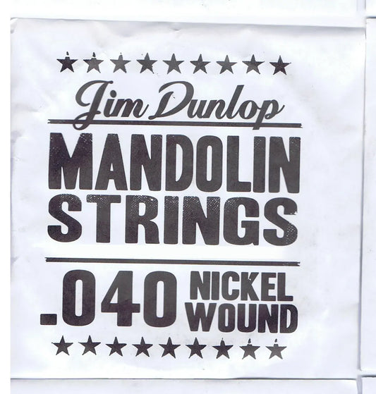 Jim Dunlop Dunlop .040 Mandolin Single Nickel Wound String N/W Loop End