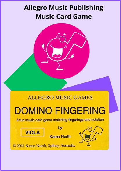 Domino Fingering Card Game for Viola