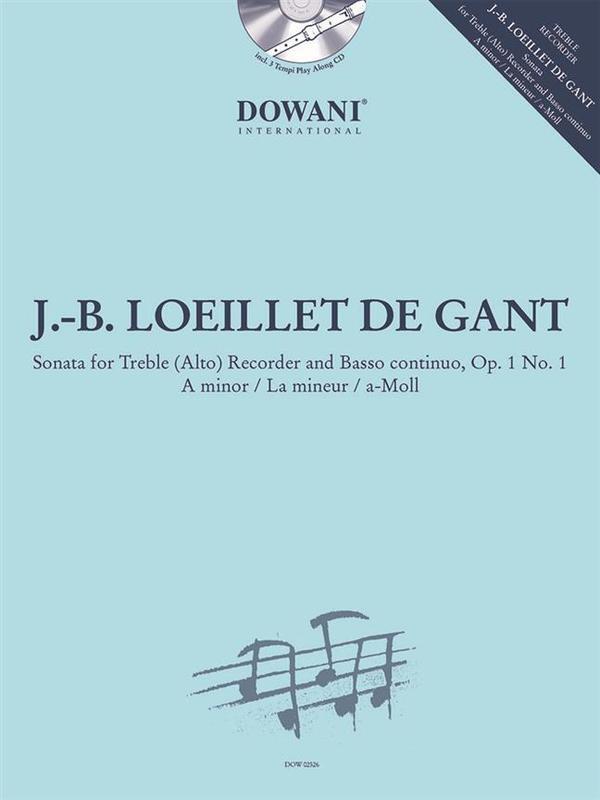 Loeillet - Sonata A Min Op 1 No 1 Treble Rec Book/CD
