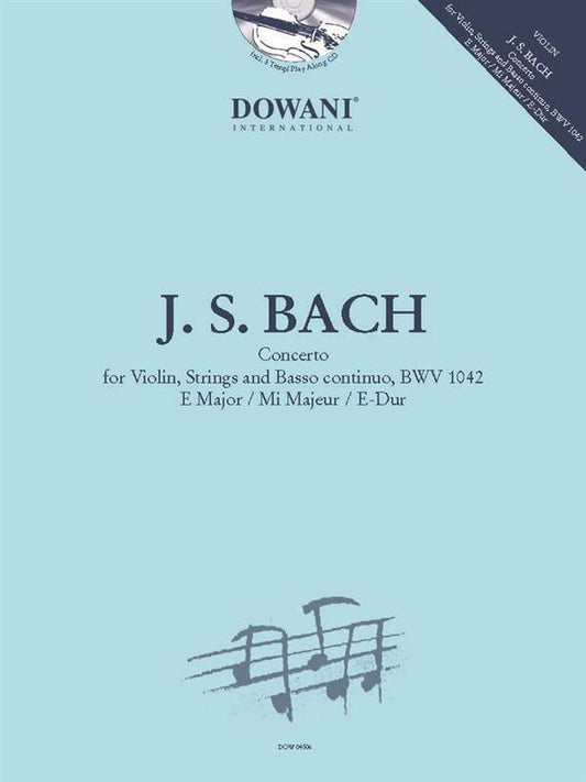 Bach - Concerto For Violin Bwv 1042 Softcover Book/CD