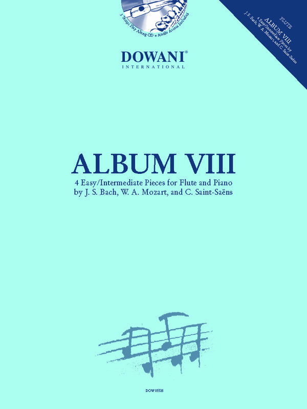 Album Viii 4 Easy/Interm Pieces Flute/Piano Book/Online Audio