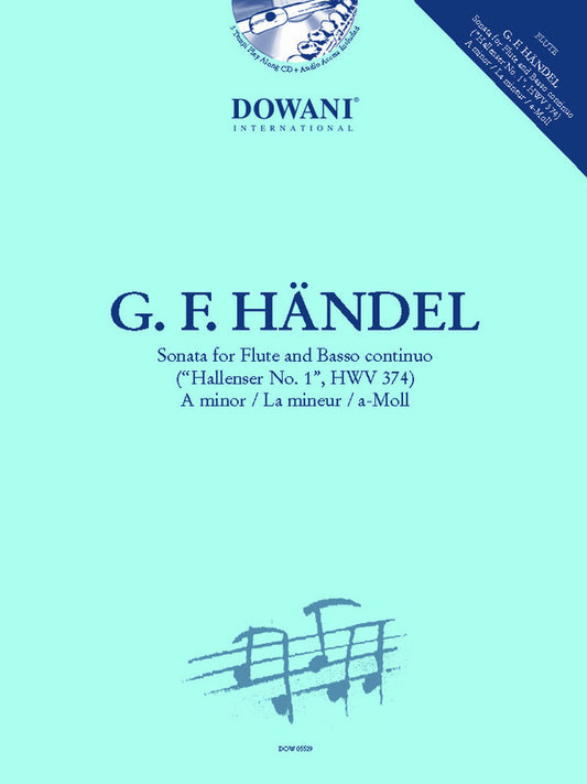 Handel - Sonata No 1 A Minor Flute/Bc Book/Online Audio