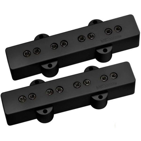 Dimarzio Model J Set of Bass Guitar Pickup Black w/ Black Pole Pieces