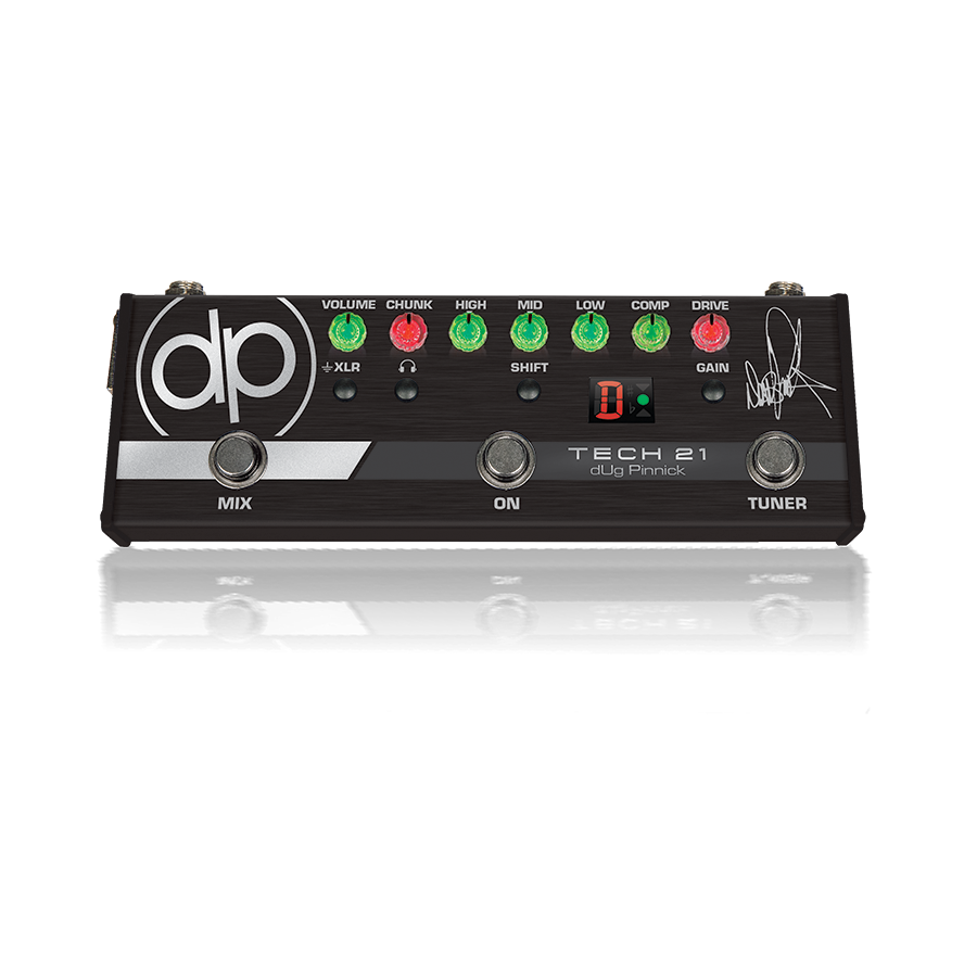 Sansamp DP-3X dUg Pinnick Signature All-Analog Pedal with 3-Band EQ, Chromatic Tuner, XLR Output, and Headphone Mode