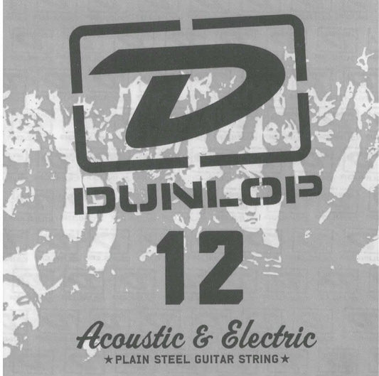2 x Jim Dunlop DPS012 Single Plain Steel .012 E 1st Acoustic Guitar String